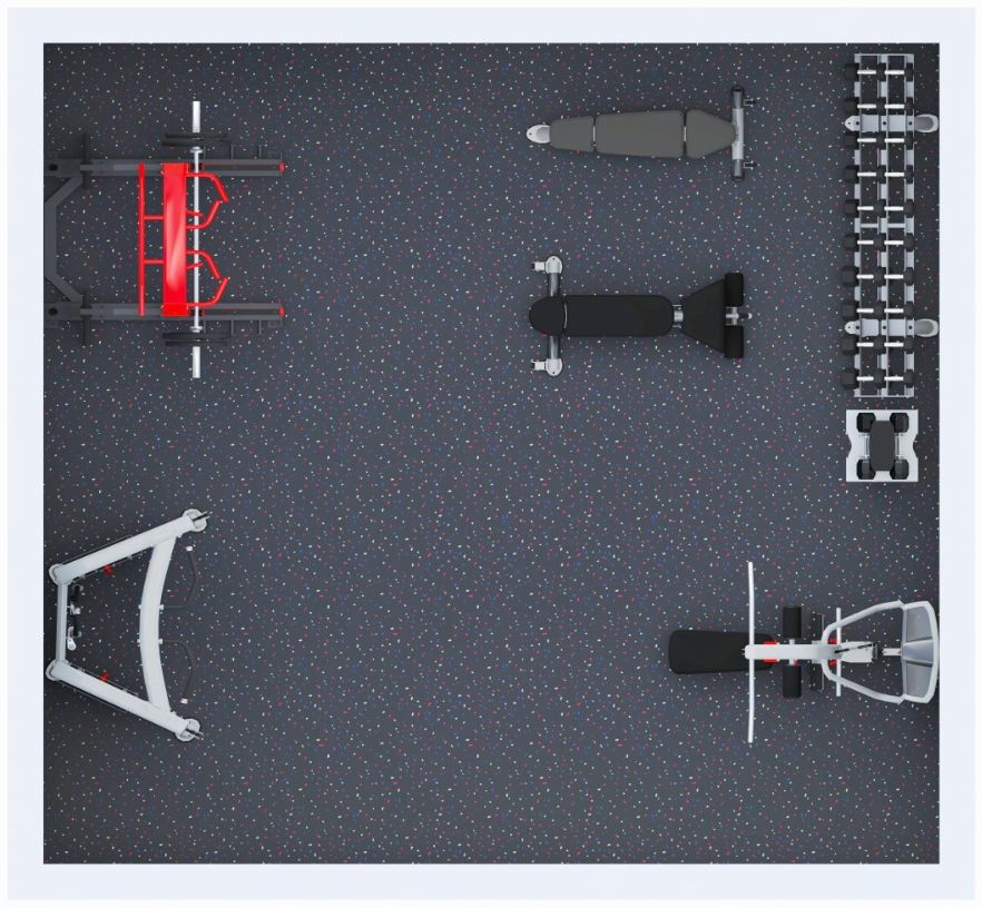 Top-down equipment floor plan