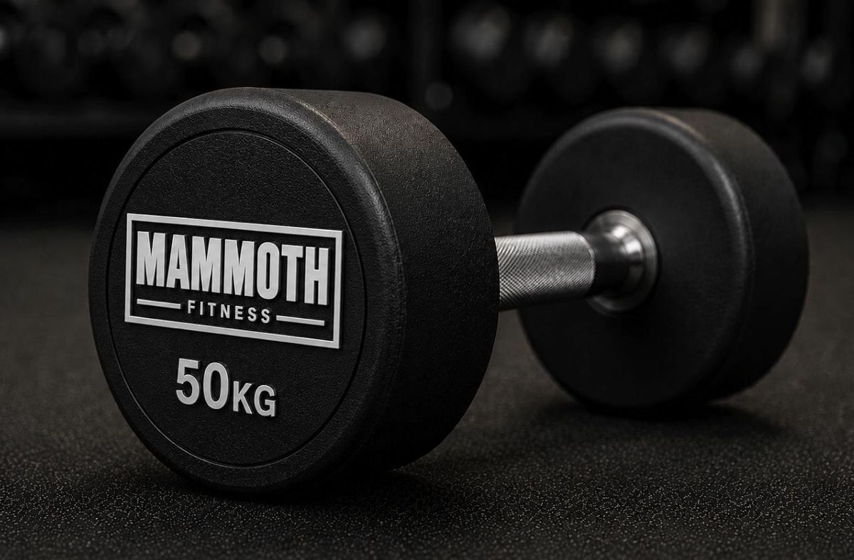 Mammoth Fitness 50kg round dumbbell